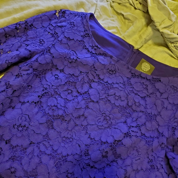 Vince Camuto Sheer Floral Lace Dress 6 - Picture 5 of 8